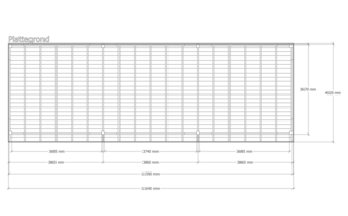 Douglas overkapping 402x1164cm Verando, Pure